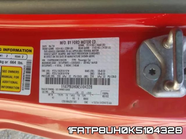 1FATP8UH0K5104328 фото 2