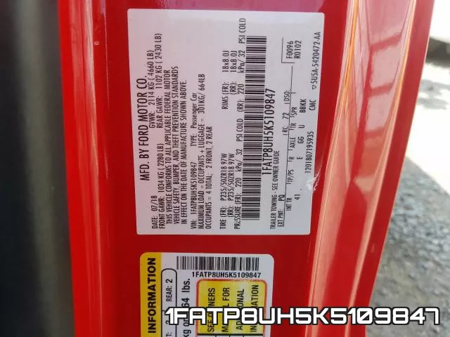 1FATP8UH5K5109847 фото 2