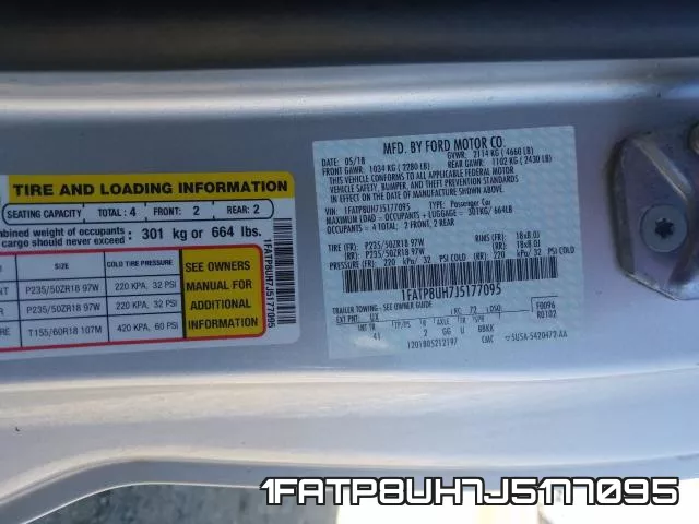 1FATP8UH7J5177095 фото 2