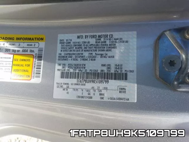 1FATP8UH9K5109799 фото 2