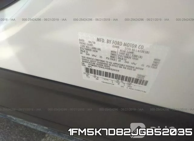 1FM5K7D82JGB52035 фото 10