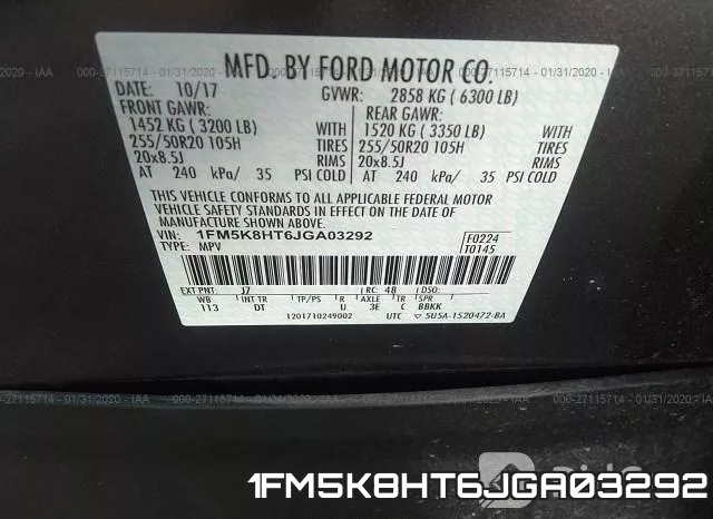 1FM5K8HT6JGA03292 фото 10