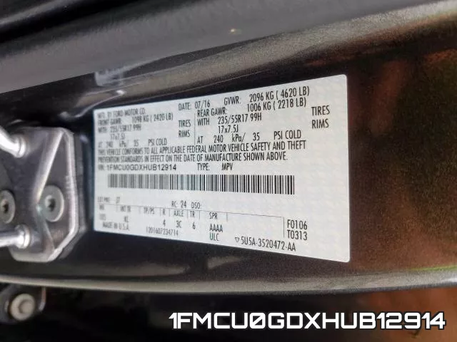 1FMCU0GDXHUB12914 фото 2