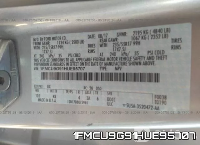 1FMCU9G91HUE95707 фото 10
