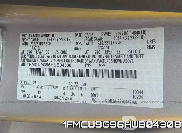 1FMCU9G96HUB04308 фото 10
