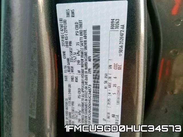 1FMCU9GD0HUC34573 фото 2