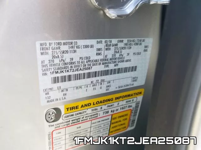 1FMJK1KT2JEA25087 фото 2