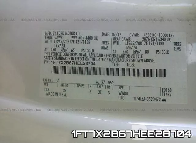 1FT7X2B67HEE28704 фото 10