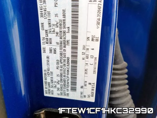 1FTEW1CF1HKC32990 фото 2