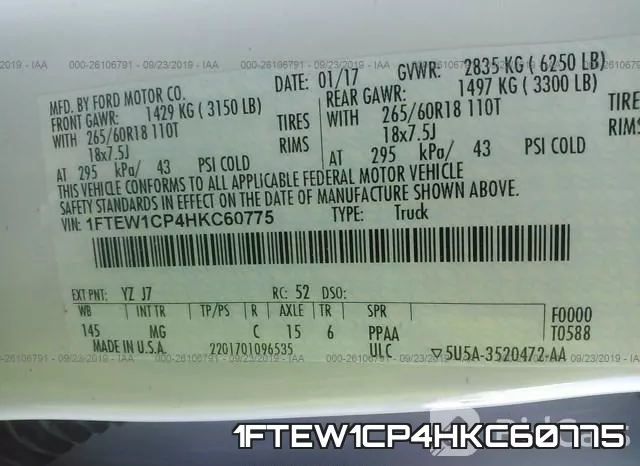 1FTEW1CP4HKC60775 фото 10