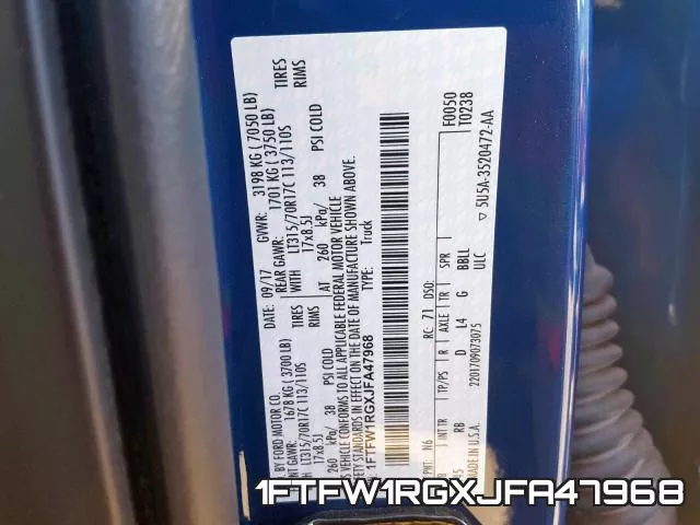 1FTFW1RGXJFA47968 фото 2