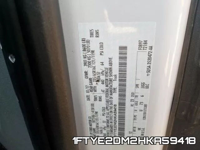 1FTYE2DM2HKA59418 фото 2