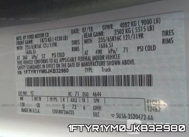 1FTYR1YM0JKB32980 фото 10