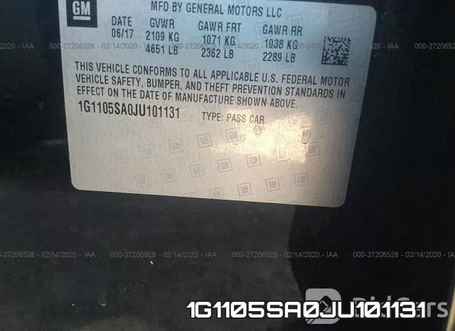 1G1105SA0JU101131 фото 10