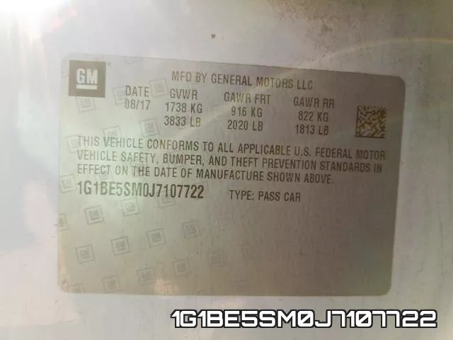1G1BE5SM0J7107722 фото 2