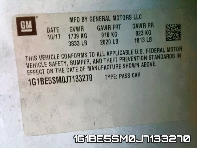 1G1BE5SM0J7133270 фото 2