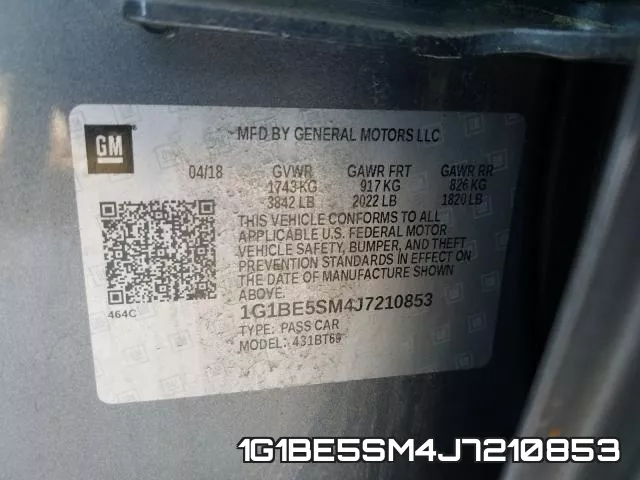 1G1BE5SM4J7210853 фото 2
