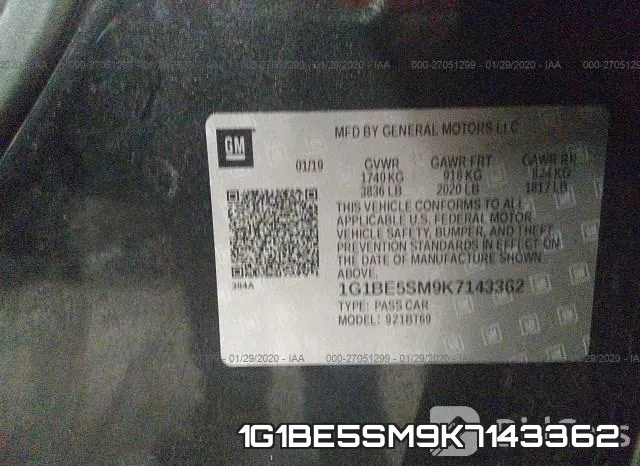 1G1BE5SM9K7143362 фото 10