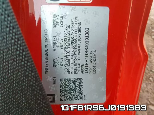 1G1FB1RS6J0191383 фото 2