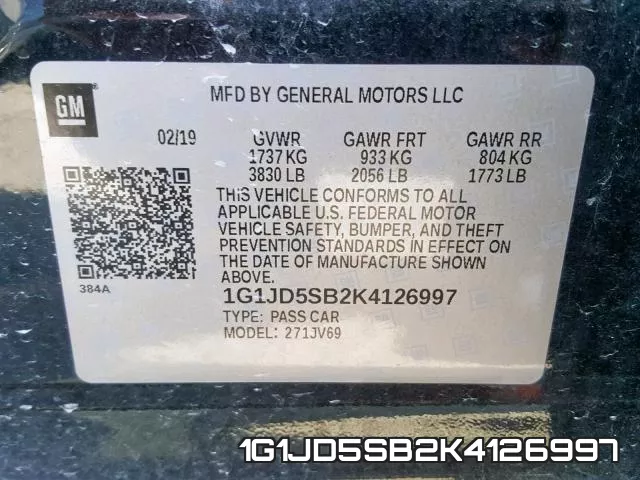1G1JD5SB2K4126997 фото 2