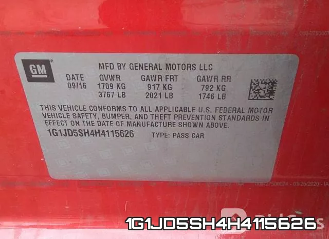 1G1JD5SH4H4115626 фото 10