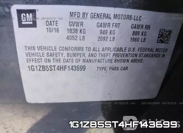 1G1ZB5ST4HF143699 фото 10