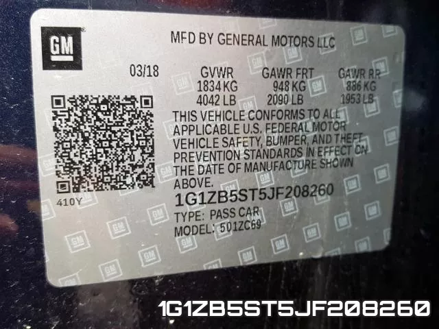 1G1ZB5ST5JF208260 фото 2