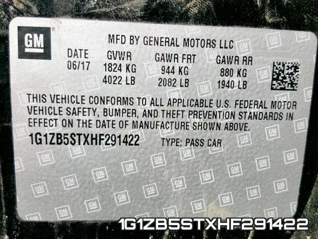 1G1ZB5STXHF291422 фото 2