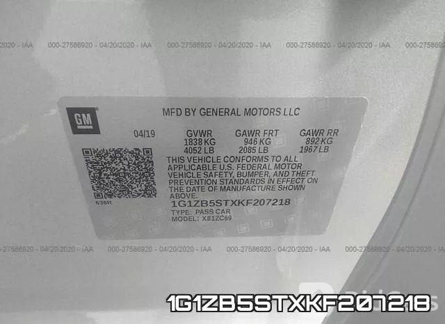 1G1ZB5STXKF207218 фото 10