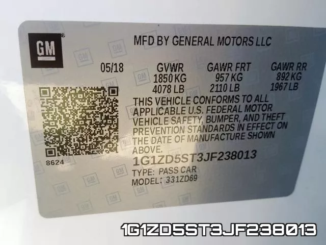 1G1ZD5ST3JF238013 фото 2
