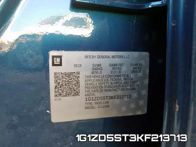 1G1ZD5ST3KF213713 фото 2