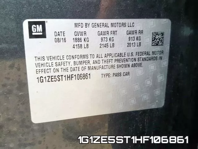 1G1ZE5ST1HF106861 фото 2