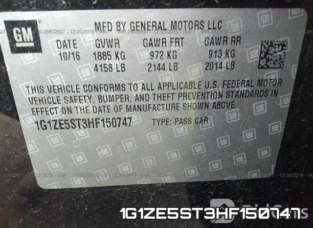 1G1ZE5ST3HF150747 фото 10