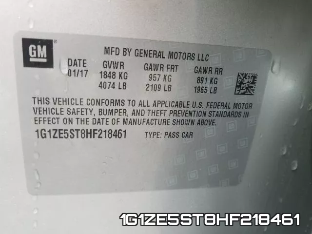 1G1ZE5ST8HF218461 фото 2