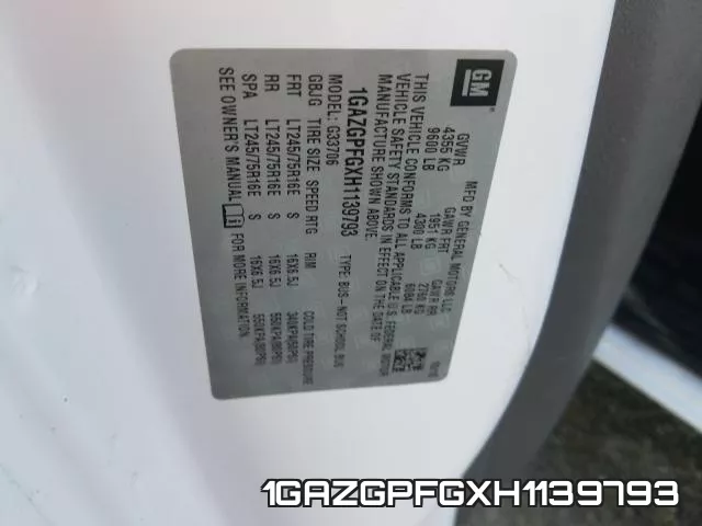 1GAZGPFGXH1139793 фото 2