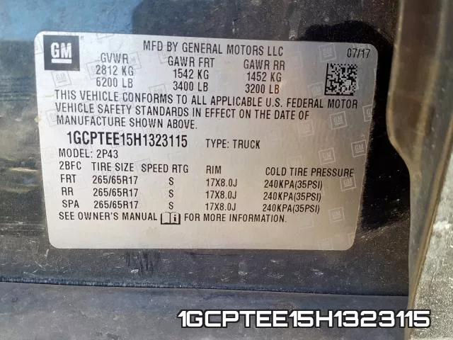 1GCPTEE15H1323115 фото 2