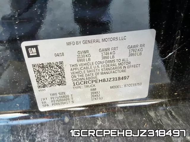 1GCRCPEH8JZ318497 фото 2