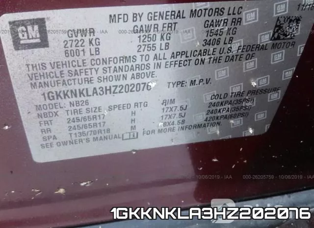 1GKKNKLA3HZ202076 фото 10