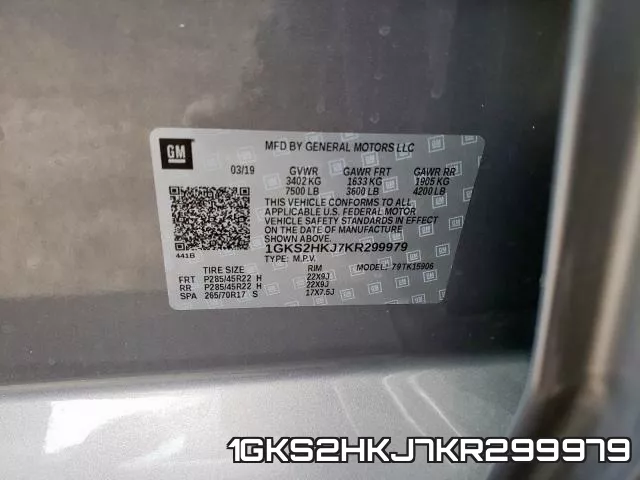 1GKS2HKJ7KR299979 фото 2