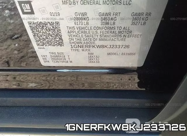 1GNERFKW8KJ233726 фото 10