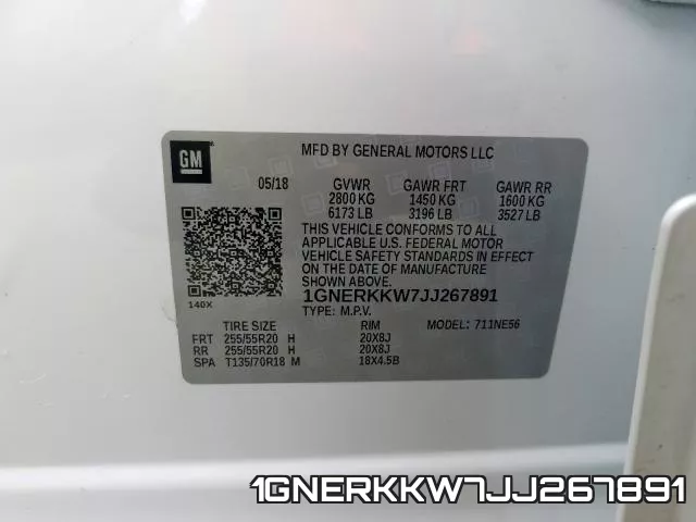 1GNERKKW7JJ267891 фото 2