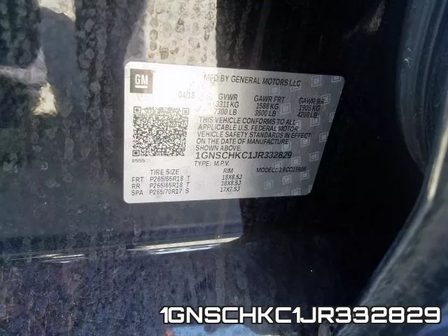 1GNSCHKC1JR332829 фото 2