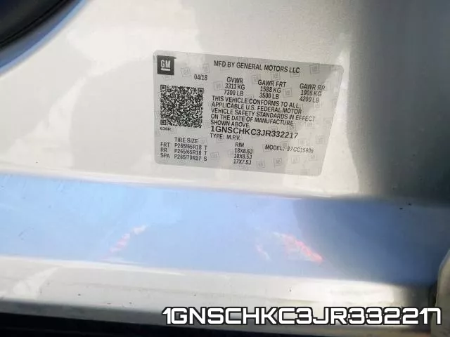 1GNSCHKC3JR332217 фото 2