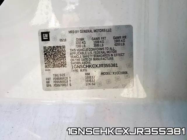 1GNSCHKCXJR355381 фото 2
