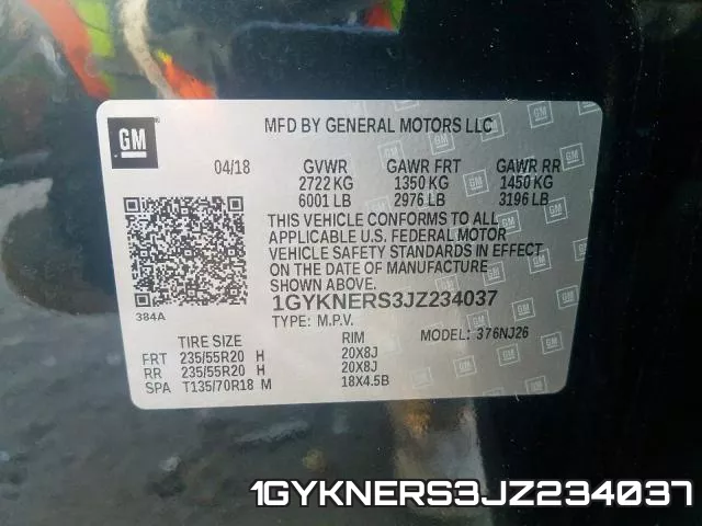 1GYKNERS3JZ234037 фото 2