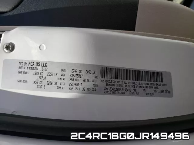 2C4RC1BG0JR149496 фото 2