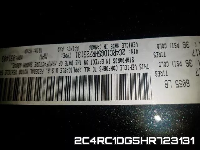 2C4RC1DG5HR723131 фото 2