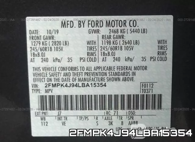 2FMPK4J94LBA15354 фото 10