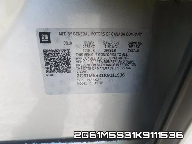 2G61M5S31K9111536 фото 2