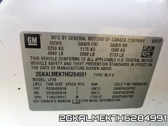 2GKALMEK7H6284991 фото 2